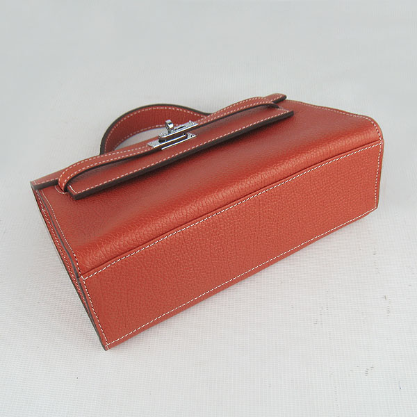 AAA Hermes Kelly 22 CM France Leather Handbag Orange H008 On Sale - Click Image to Close